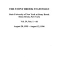 The Statesman, v. 39, i. 01 by State University of New York at Stony Brook