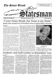 The Statesman, v. 41, i. 20 by State University of New York at Stony Brook