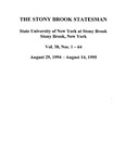 The Statesman, v. 38, i. 01 by State University of New York at Stony Brook